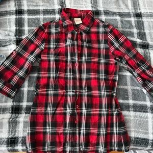 Kids 7/8 Plaid Long Sleeve